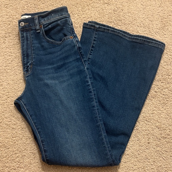Abercrombie & Fitch Dark Blue Wide Leg Jeans - Picture 5 of 11